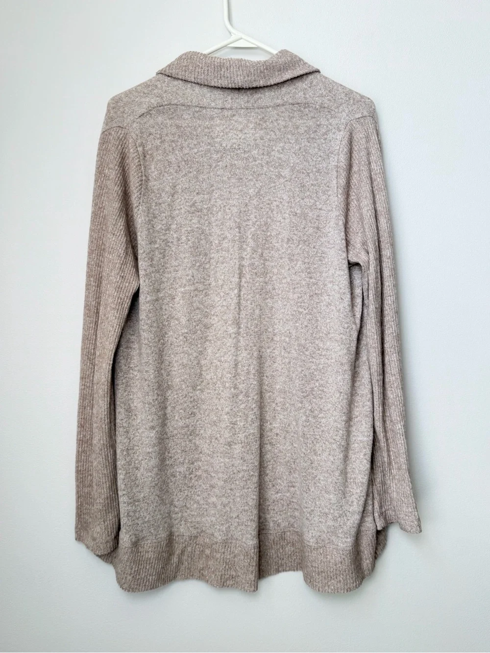 Anthropologie Saturday Sunday Knit Open Front Cardigan Sweater in Oatmeal Size M